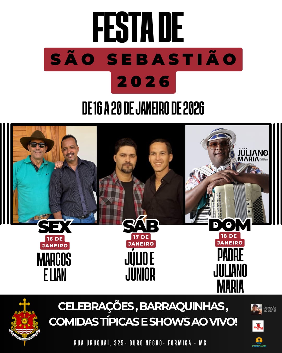 FESTA DE SÃO SEBASTIÃO 2026